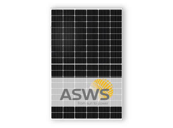 Solarmodul Silver Style mit ASWS-Logo.